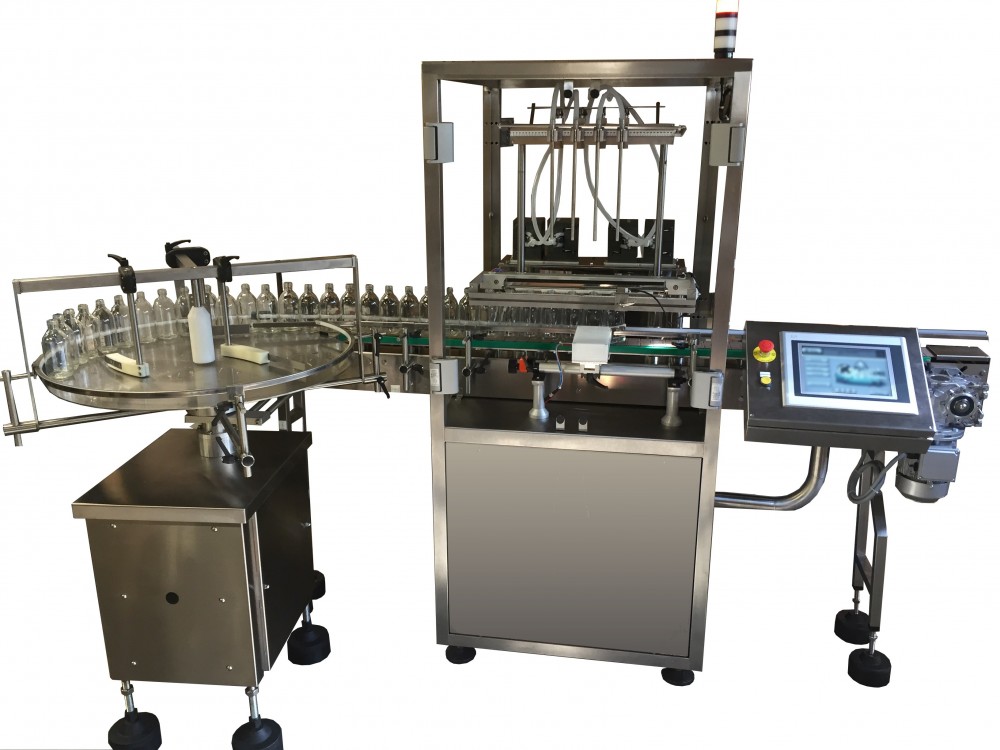 Peristaltic diving filling machine